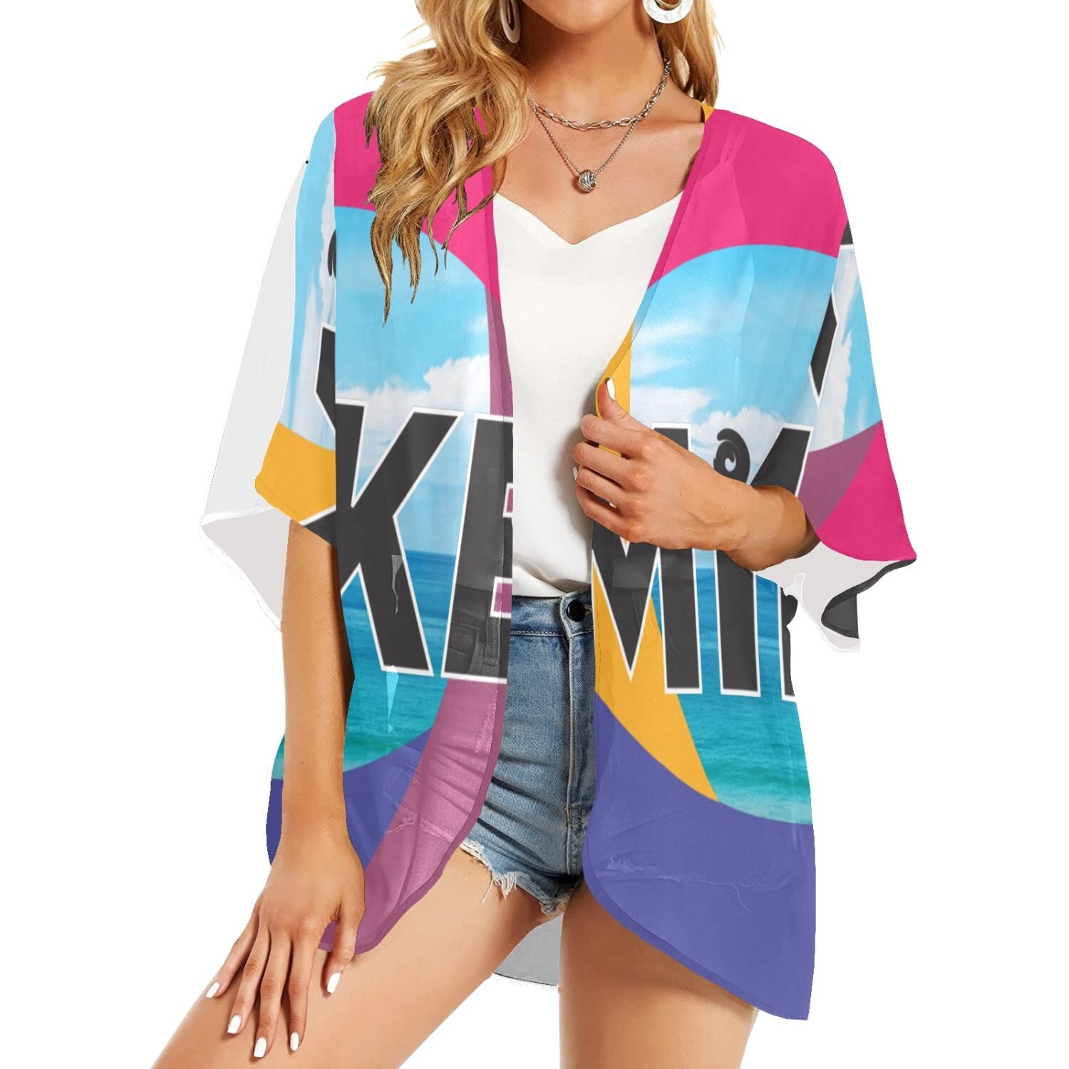 Women's Kimono Chiffon Cover Up (Model H51) - Image 2