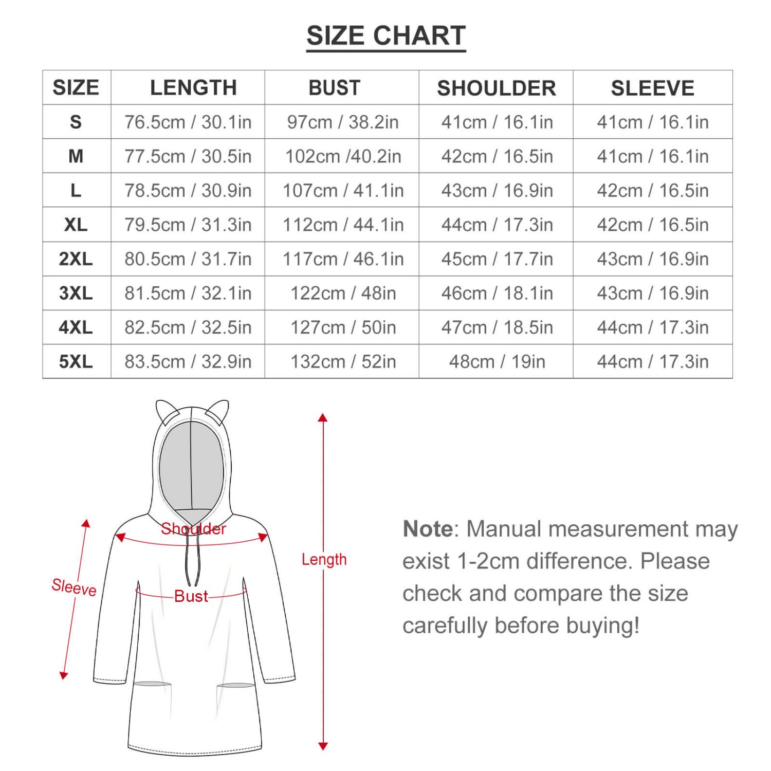 Hooded Pullover Women's Seven-Quarter Sleeves - Image 5